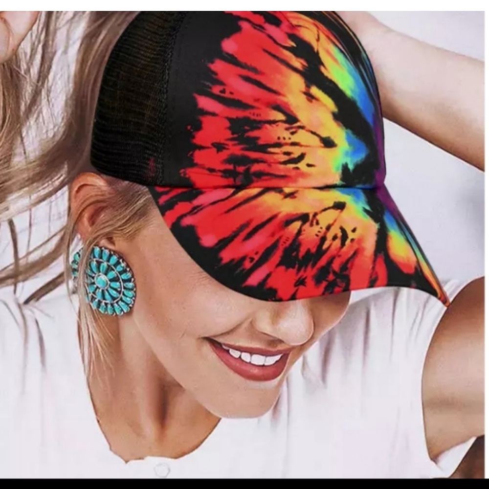Tie dyed baseball hat